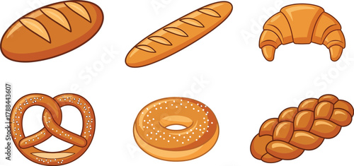 A delightful assortment of freshly baked bread and pastries, perfect for breakfast or a treat.