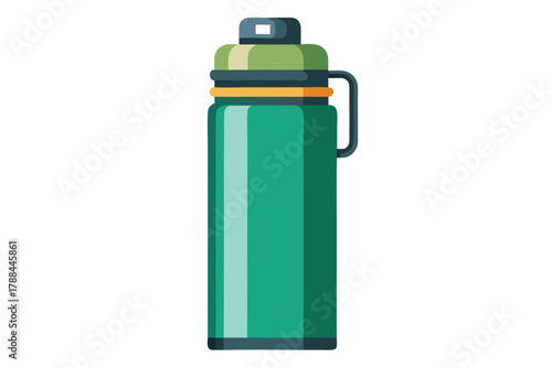 thermos bottle on white background