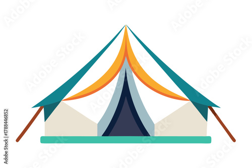 tent on white background