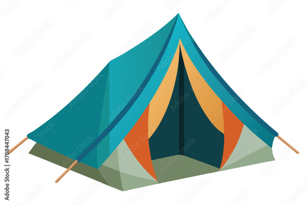 Obraz premium tent on white background