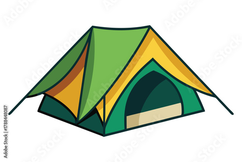 tent on white background