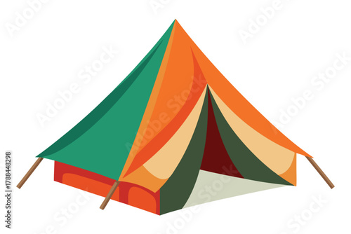 tent on white background