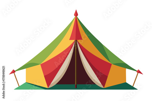 tent on white background