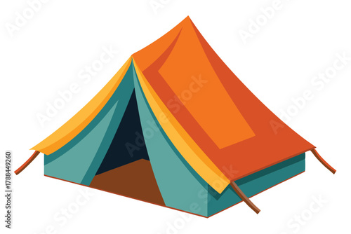 tent on white background