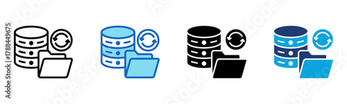 Backup icon Multi Style Vector Illustration