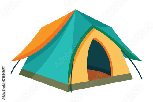 tent on white background