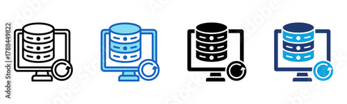 Data Recovery icon Multi Style Vector Illustration