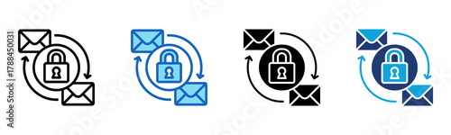 Private Correspondence icon Multi Style Vector Illustration