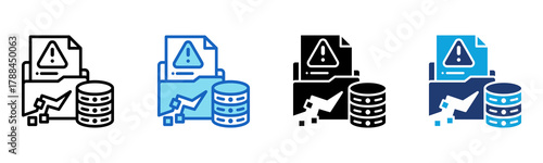 Data Loss Prevention icon Multi Style Vector Illustration
