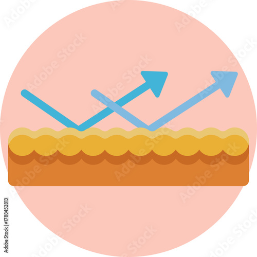 Represents fabric that allows air to circulate, keeping the wearer cool and comfortable.