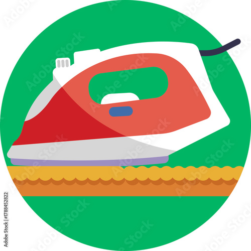 Represents fabrics that can be safely ironed.