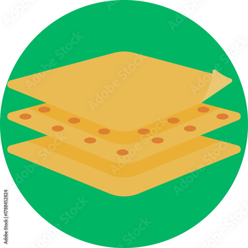 Indicates a protective fabric layer that blocks water and wind while allowing moisture to escape.