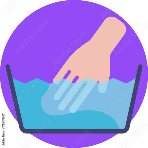 Indicates that the fabric should be washed by hand instead of using a washing machine.