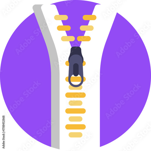 A fastening device with interlocking teeth used to open and close clothing or accessories.