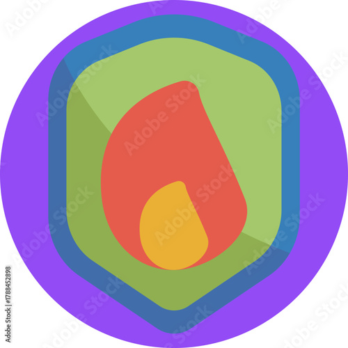 Indicates fabric resistant to flames and high heat.