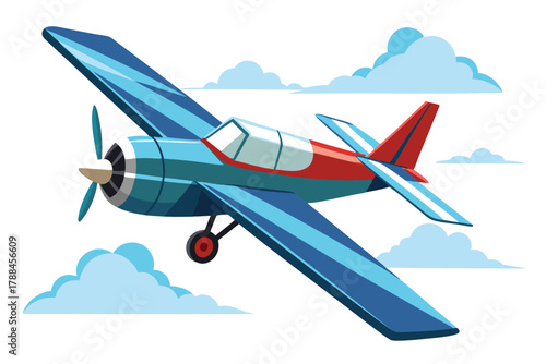 skywriting plane on white background