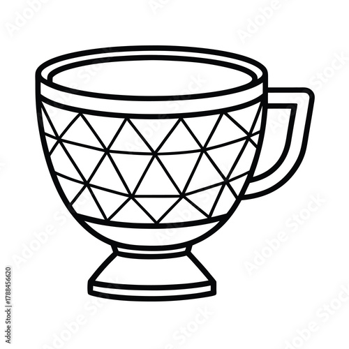 vector illustration of a glass bowl