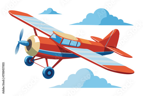 skywriting plane on white background