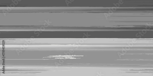 Abstract horizontal lines and textured shapes in grayscale with a distinct horizontal division