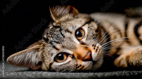 Cozy cat resting in a warm spot, capturing the essence of feline comfort