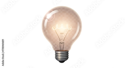 A glowing light bulb shines brightly, illuminating potential solutions and bright ideas concepts