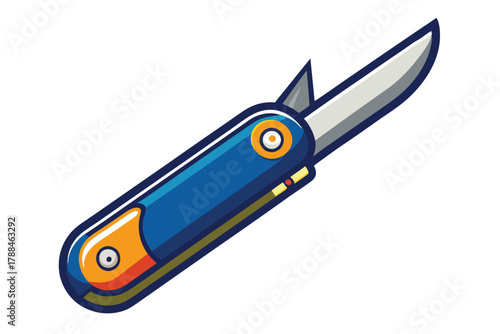 penknife on white background