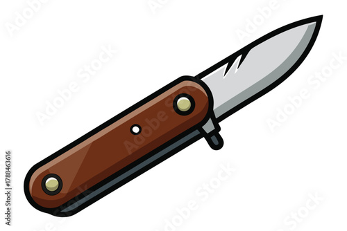penknife on white background