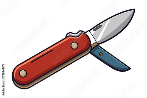 penknife on white background