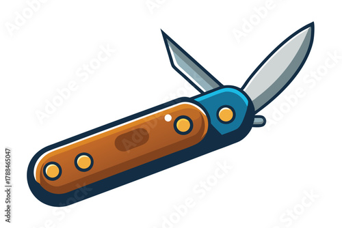 penknife on white background