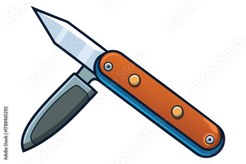 penknife on white background