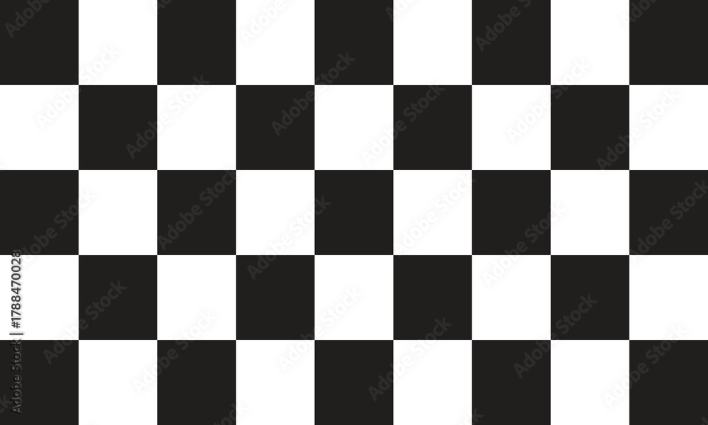 Fototapeta premium Black and White Checker Pattern Vector Illustration. Modern Abstract Design