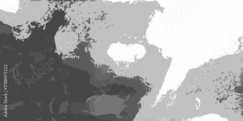 Abstract grayscale digital art with textured shapes and varying shades of gray creating a dynamic pattern