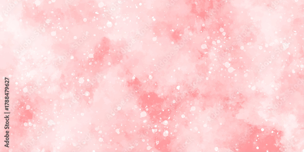 Abstract beautiful decorative and lovely soft pink grunge paint watercolor with bokeh background. watercolor smoke background texture. fantasy smooth light pink watercolor paper texture background.