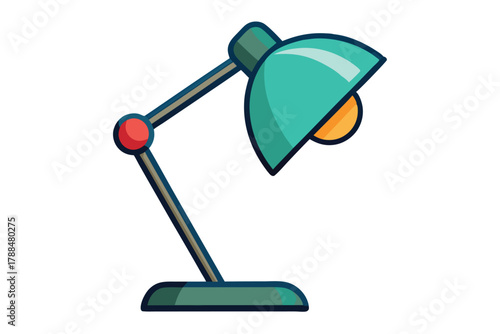 desk lamp on white background