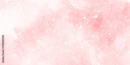 Abstract beautiful decorative and lovely soft pink grunge paint watercolor with bokeh background. watercolor smoke background texture. fantasy smooth light pink watercolor paper texture background.