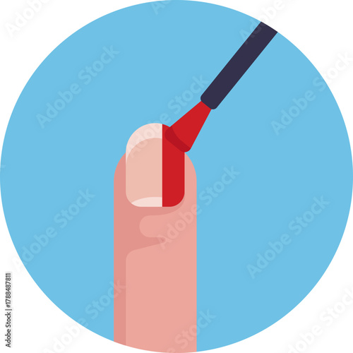 Nail polish container for applying vibrant colors to fingernails and toenails.