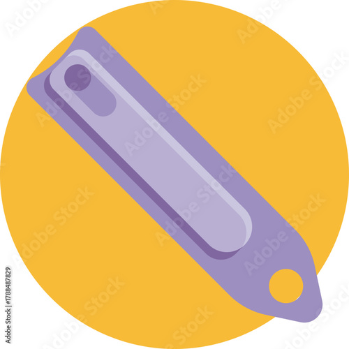 Metal clipper designed for precise nail cutting in personal grooming.