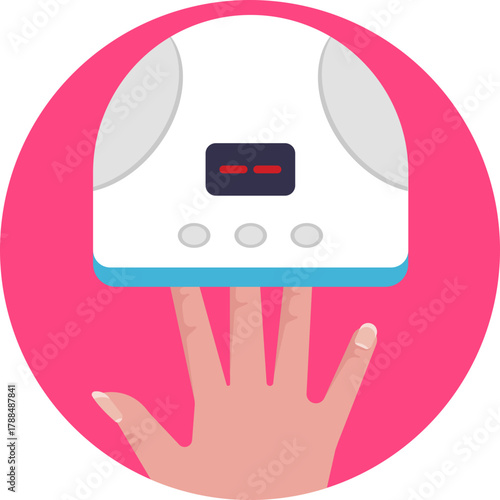 Portable or tabletop tool used to speed up nail curing.