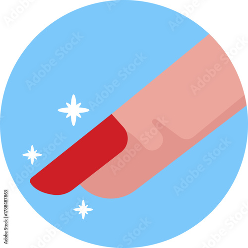 A fingernail or toenail, symbolizing nail care and grooming.