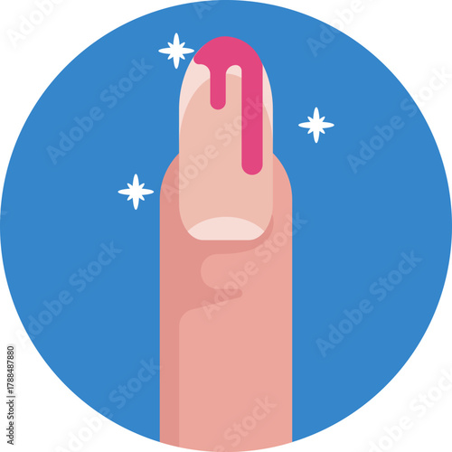 Nail lacquer used to decorate and protect fingernails or toenails.