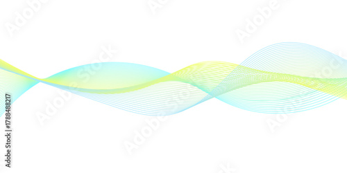 Aqua yellow gradient wave background design
