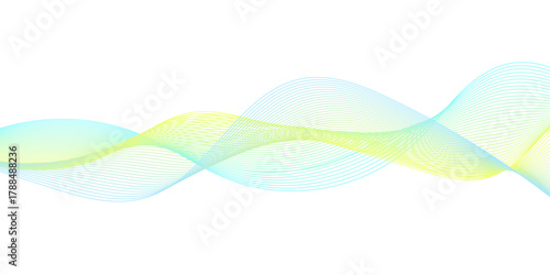 Aqua yellow gradient wave background design