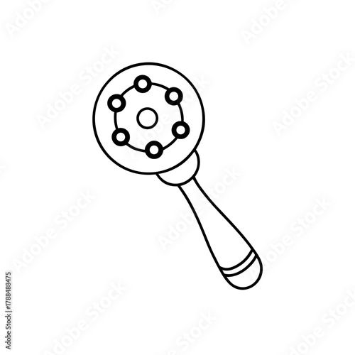 Outline of a baby's rattle toy