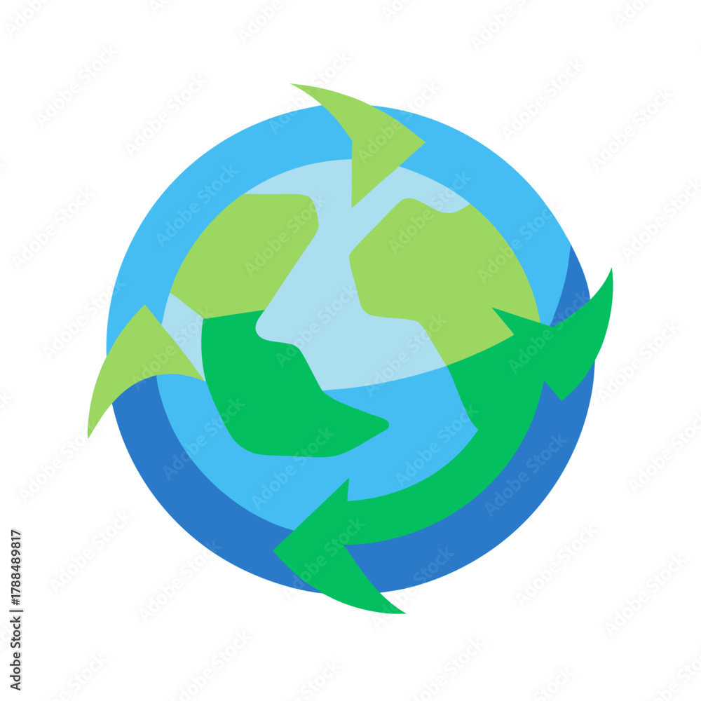 Obraz premium recycling symbol vector illustration