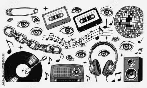 Groovy Soundscape A Retro Music and Vision Collage