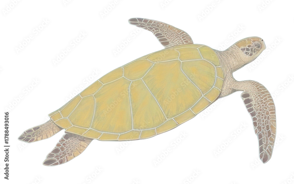 Fototapeta premium PNG Sea turtle reptile animal wildlife.