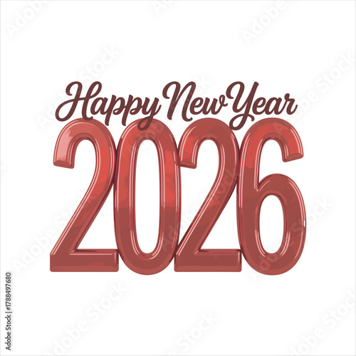 Festive shiny 2026 number art wishes everyone joy this new year