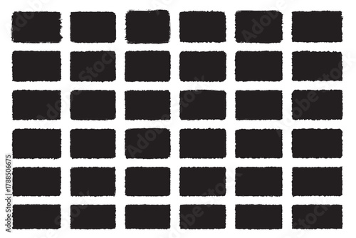 Minimalist Black Grid Pattern – Abstract Rectangle Design