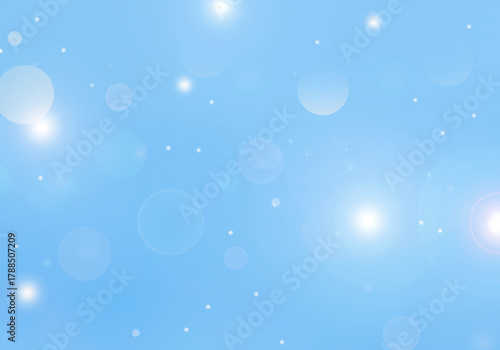Light blue bokeh background with glowing circles and soft highlights isolated on transparent background. Ideal for design, web, social media, and festive christmas art.