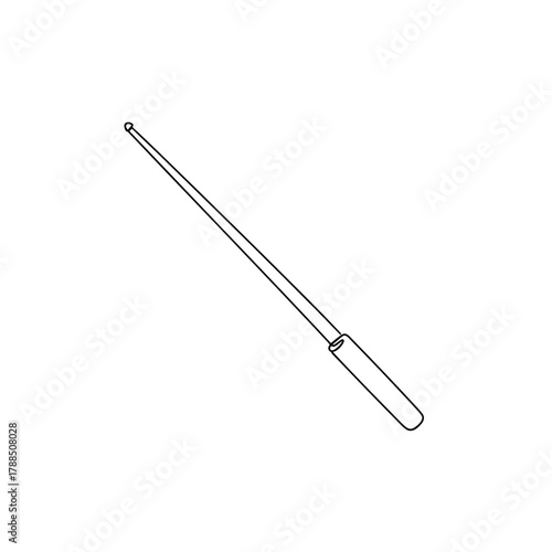 Pointer stick with a ball tip and a straight handle design  